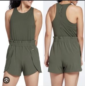 CALIA flutter romper in Olive Green